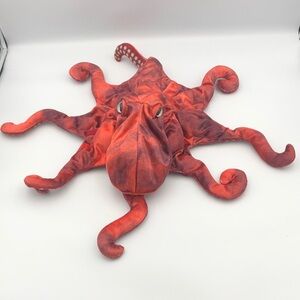Orange and Red Stuffed Octopus Puppet by Folkmanis